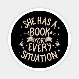 she has a book for every situation Magnet